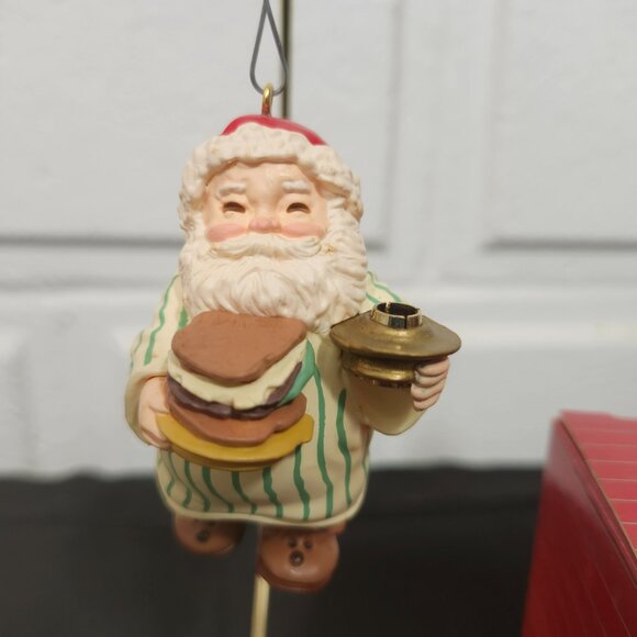 Vintage Lighted Santa's Snack Ornament By Hallmark - Picture 2 of 7